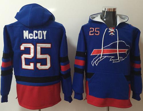 Nike Bills #25 LeSean McCoy Royal Blue/Red Name & Number Pullover NFL Hoodie - Click Image to Close